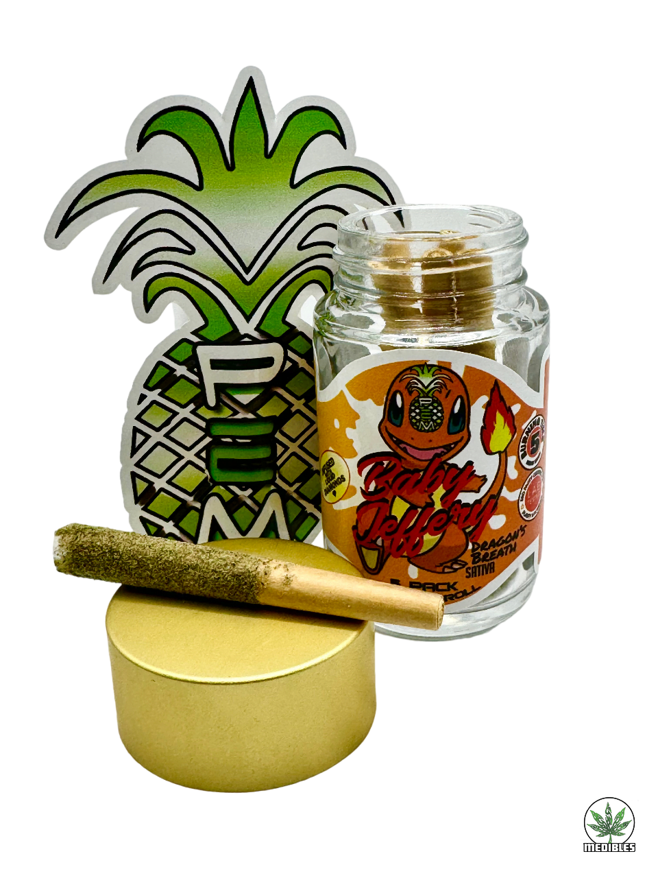 Pineapple Express Meds (PEM) Baby Jeffery Pre-Roll 5 Pack gallery