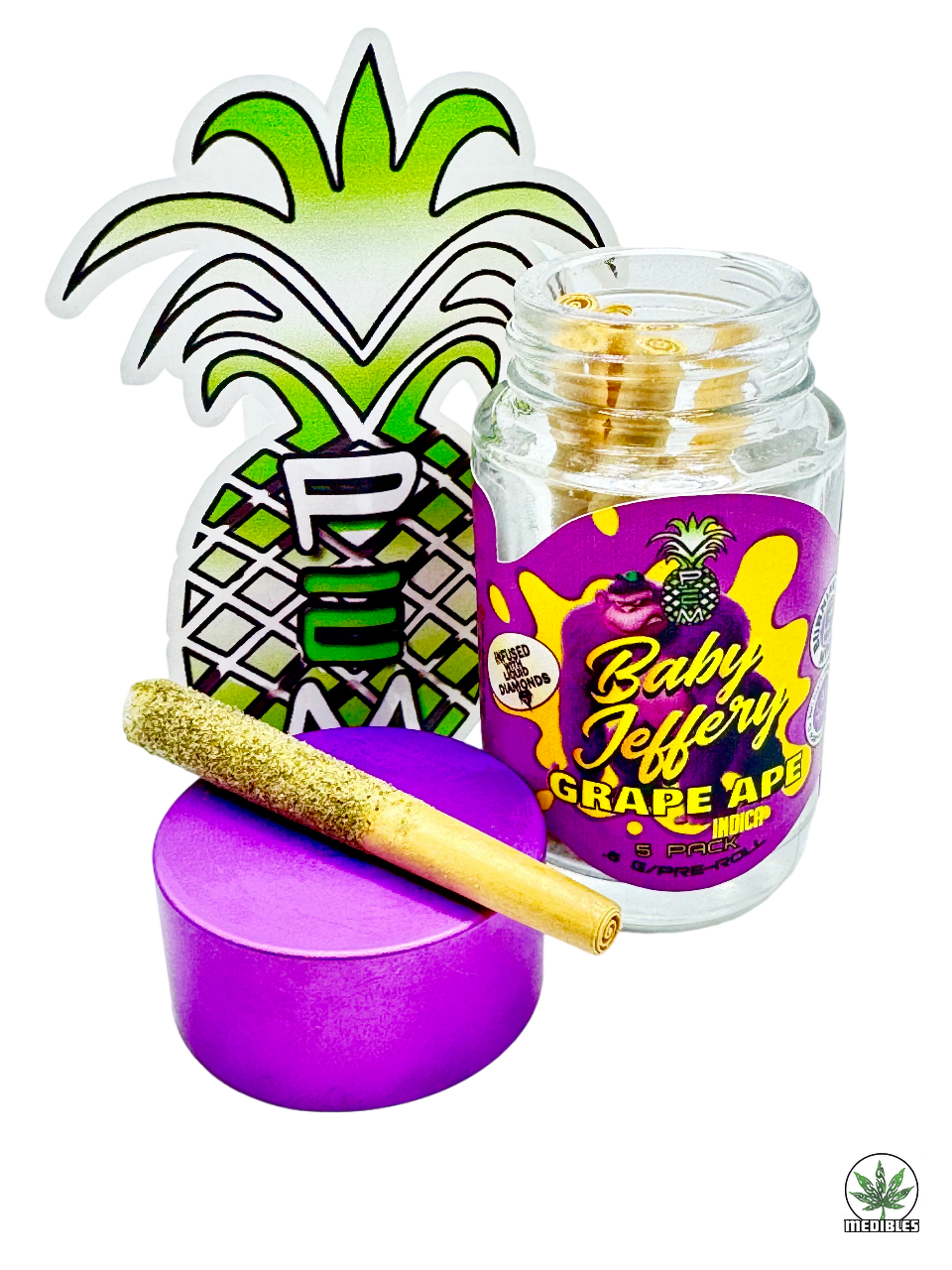 Pineapple Express Meds (PEM) Baby Jeffery Pre-Roll 5 Pack gallery