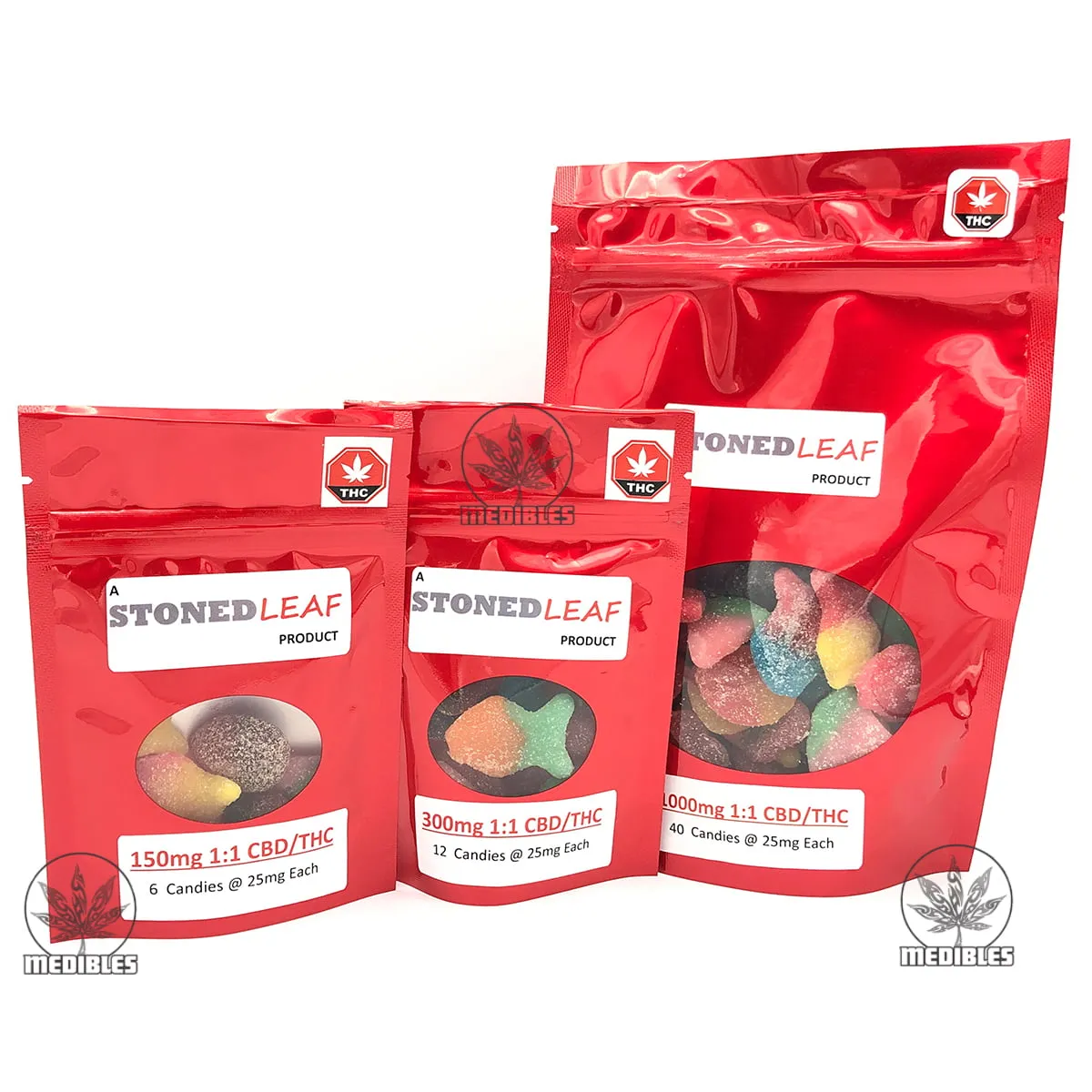 Stoned Leaf Gummies 1:1 CBD/THC gallery