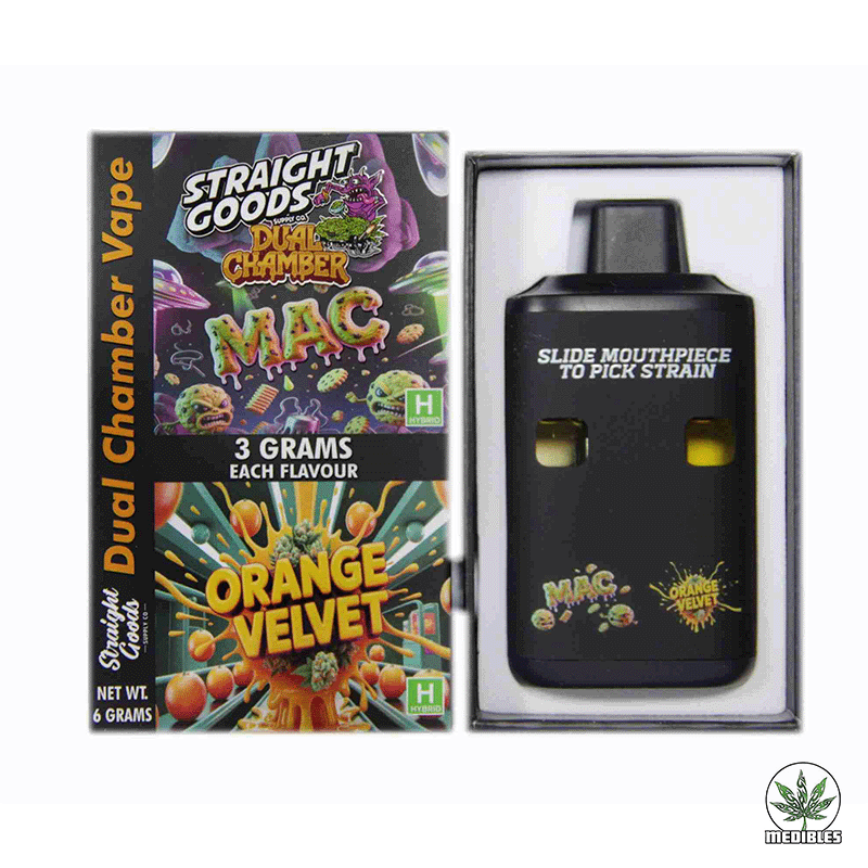 STRAIGHT GOODS Dual Chamber 6G Disposable THC Vape gallery