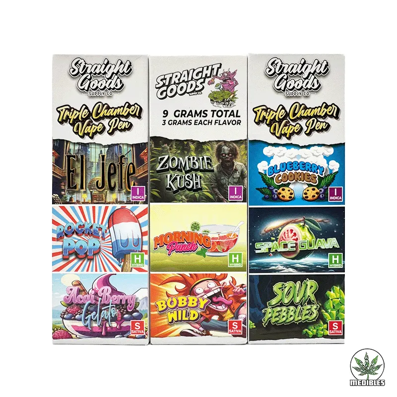 STRAIGHT GOODS Triple Chamber 9G Disposable THC Vape gallery