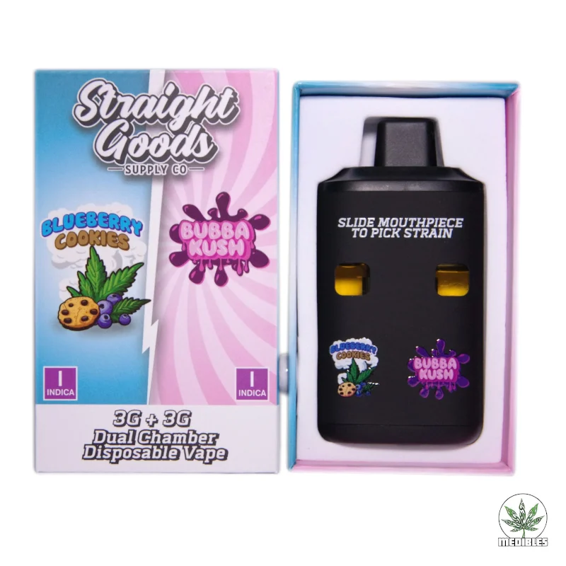 STRAIGHT GOODS Dual Chamber 6G Disposable THC Vape gallery