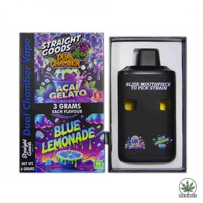 STRAIGHT GOODS Dual Chamber 6G Disposable THC Vape gallery