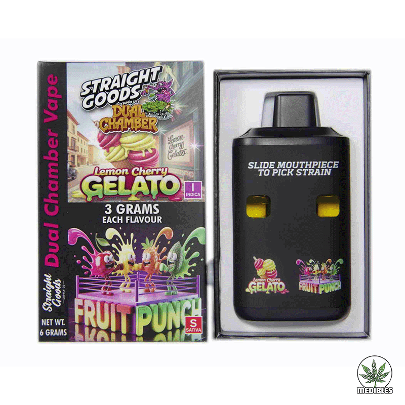 STRAIGHT GOODS Dual Chamber 6G Disposable THC Vape gallery