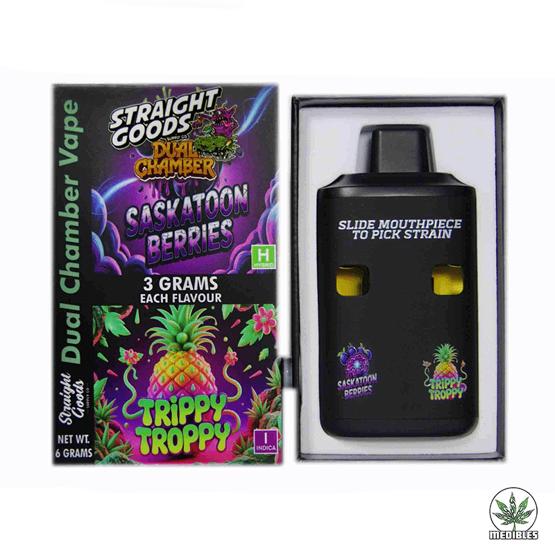 STRAIGHT GOODS Dual Chamber 6G Disposable THC Vape gallery