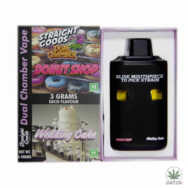 STRAIGHT GOODS Dual Chamber 6G Disposable THC Vape gallery