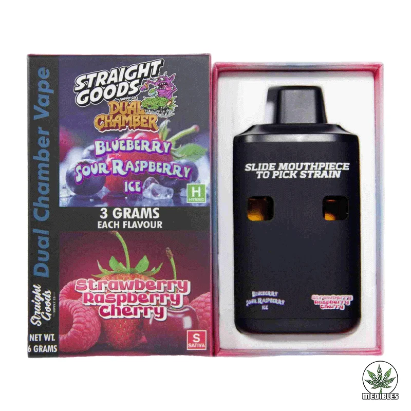 STRAIGHT GOODS Dual Chamber 6G Disposable THC Vape gallery