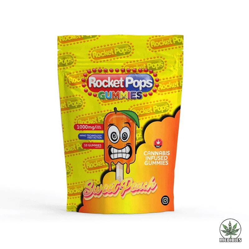 Rocket Pops 1500MG THC Gummies - Sweet Peach gallery