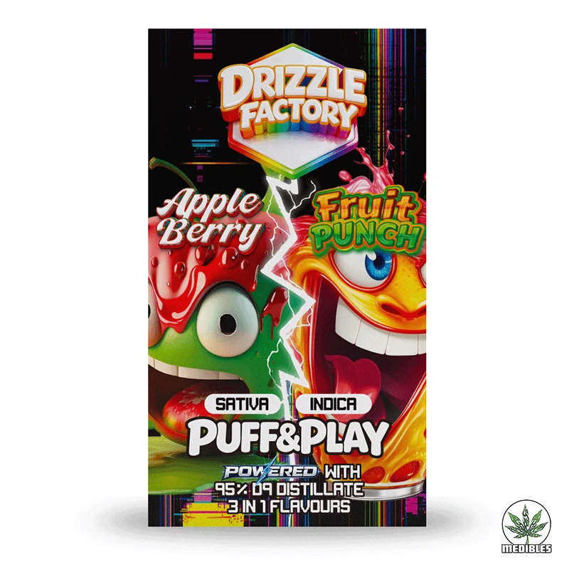 Drizzle Factory 6G Puff & Play Vapes - Apple Berry (S) + Fruit Punch (I) gallery