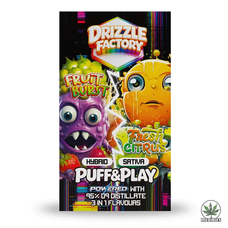 Drizzle Factory 6G Puff & Play Vapes - Apple Berry (S) + Fruit Punch (I) gallery